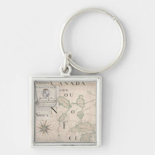 Map of Nouvelle-France  1699 Key Ring