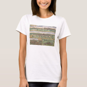 Map of Nuremberg, Ulm, and Saltzburg, from 'Civita T-Shirt