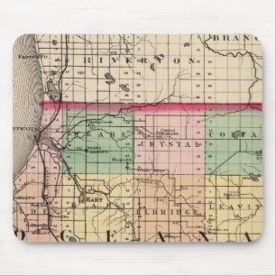 Map of Oceana County, Michigan Mouse Pad