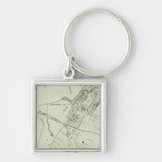 Map of Oceanport, NJ Key Ring (Front)
