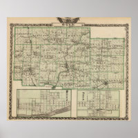 Map of Ogle County, Polo and Oregon