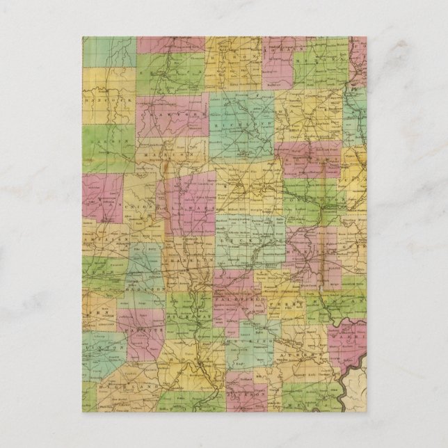 Map of Ohio 2 Postcard (Front)