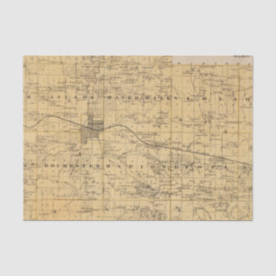 Map of Olmsted County, Minnesota Tissue Paper