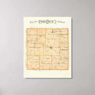 Map of Orange County Canvas Print