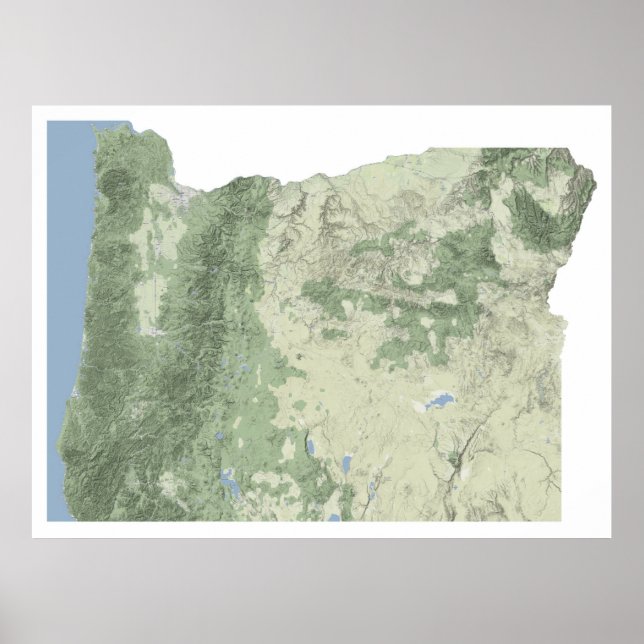 Map of Oregon Poster (Front)