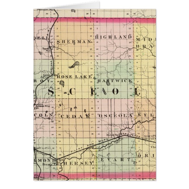 Map of Osceola County, Michigan (Front)