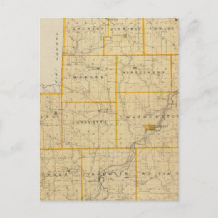 Map of Owen County Postcard