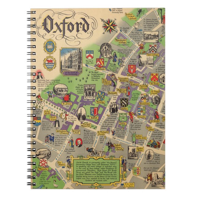 Map of Oxford, England (British Railways) Notebook (Front)