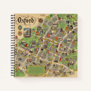 Map of Oxford, England (British Railways) Notebook