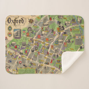 Map of Oxford, England (British Railways) Sherpa Blanket