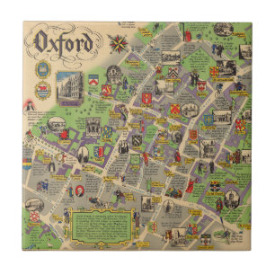 Map of Oxford, England (British Railways) Tile