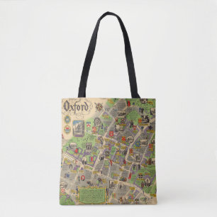 Map of Oxford, England (British Railways) Tote Bag