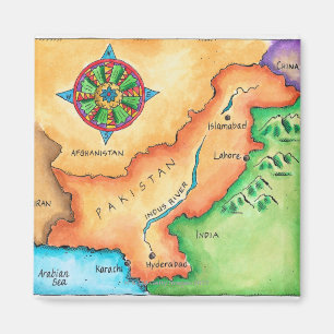 Map of Pakistan Magnet