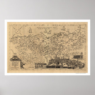 Map of Palestine by Tilemann Stella 1600 Poster