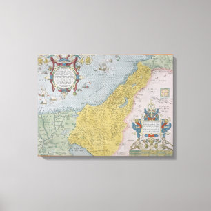 Map of Palestine Canvas Print