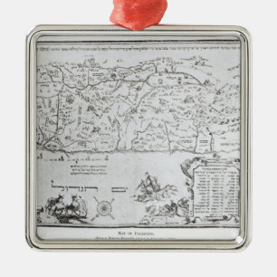Map of Palestine, from a Passover Haggadah Metal Tree Decoration
