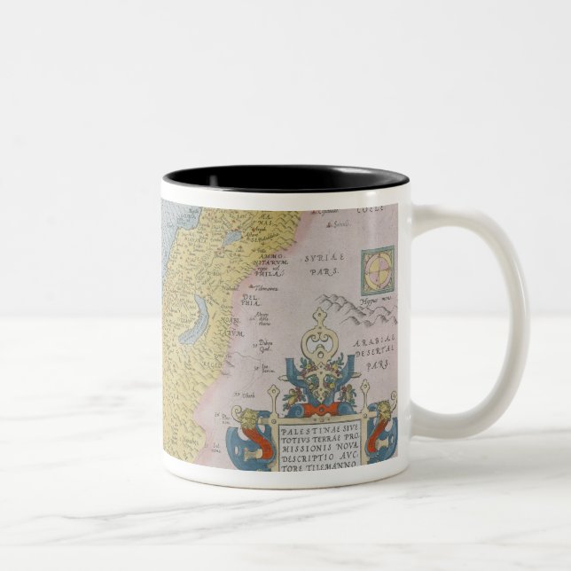 Map of Palestine Two-Tone Coffee Mug (Right)