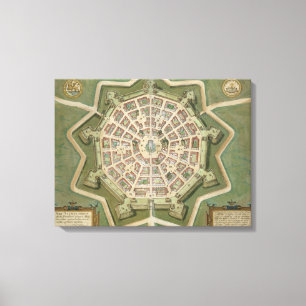 Map of Palma, from 'Civitates Orbis Terrarum' by G Canvas Print