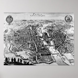 Map of Paris, 1620 Poster