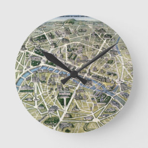 Map of Paris during the period of the Grands Round Clock