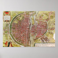 Map of Paris from 'Civitates orbis terrarrum'