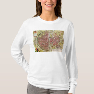 Map of Paris from 'Civitates orbis terrarrum' T-Shirt