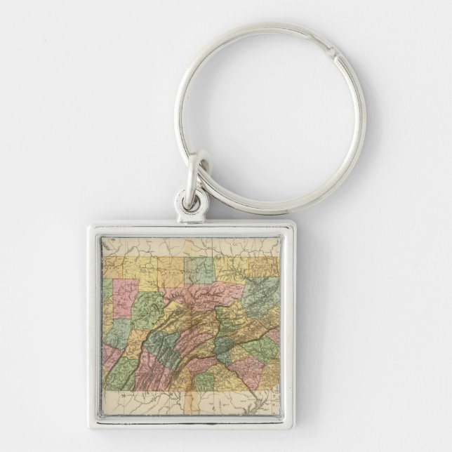 Map of Pennsylvania and New Jersey Key Ring (Front)