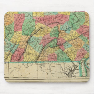 Map Of Pennsylvania Mouse Pad
