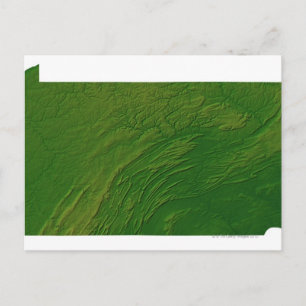 Map of Pennsylvania Postcard