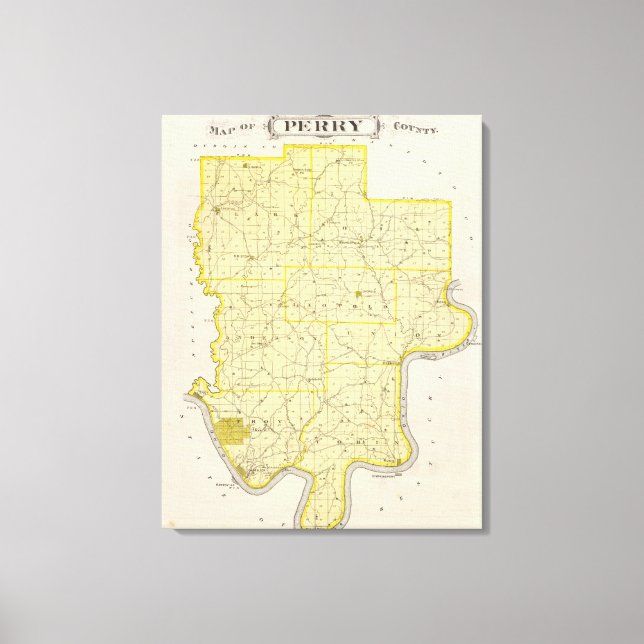 Map of Perry County Canvas Print (Front)