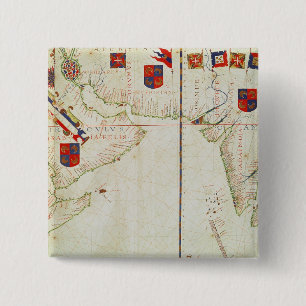 Map of Persia, Arabia and India 15 Cm Square Badge