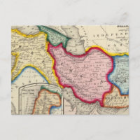 Map of Persia, Turkey In Asia Afghanistan