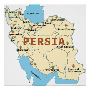 Map of Persian Poster