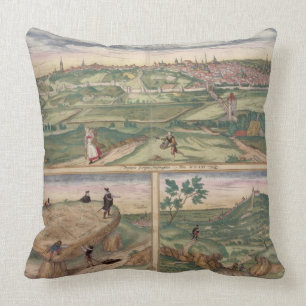 Map of Poitiers, from 'Civitates Orbis Terrarum' b Cushion