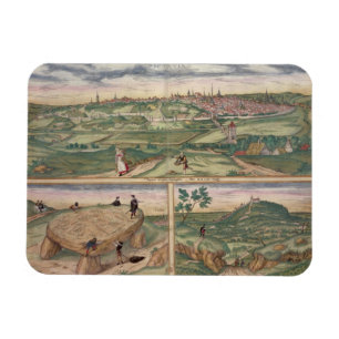Map of Poitiers, from 'Civitates Orbis Terrarum' b Magnet