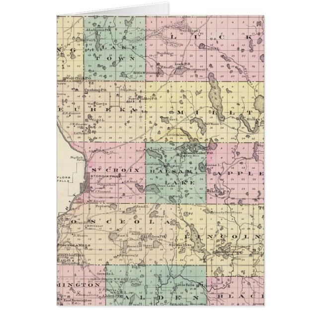 Map of Polk County, State of Wisconsin (Front)