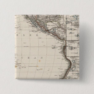Map of Polynesia 15 Cm Square Badge