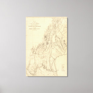 Map of portions of Utah Canvas Print