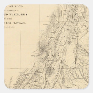 Map of portions of Utah Square Sticker