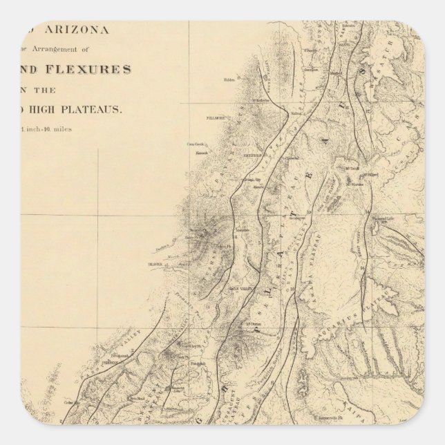 Map of portions of Utah Square Sticker (Front)