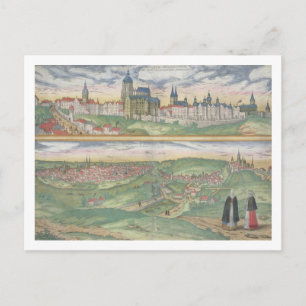 Map of Prague, from 'Civitates Orbis Terrarum' by Postcard