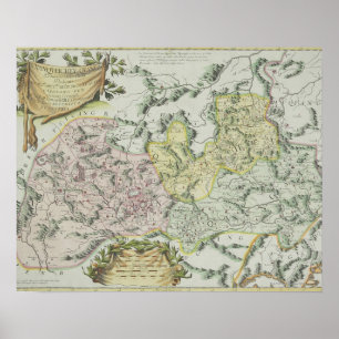 Map of Provinces in China Poster