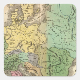 Map of Provinces in Roman Empire Square Sticker