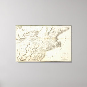 Map of Provinces of the United States Canvas Print
