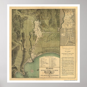 Map of Puerto Rico by Federico Drouyn 1888 Poster