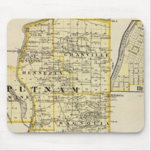 Map of Putnam and east part of Marshall counties Mouse Pad
