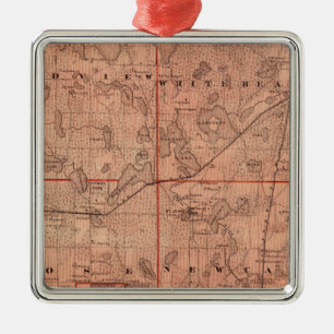 Map of Ramsey County, Minnesota Metal Tree Decoration