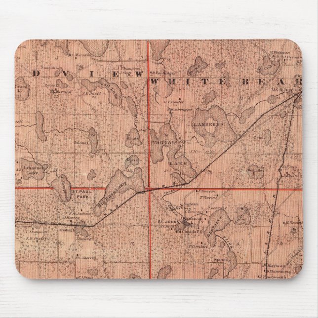 Map of Ramsey County, Minnesota Mouse Pad (Front)