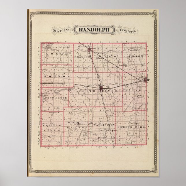 Map of Randolph County Poster (Front)