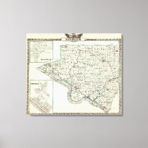 Map of Randolph County, Red Bud and Chester Canvas Print